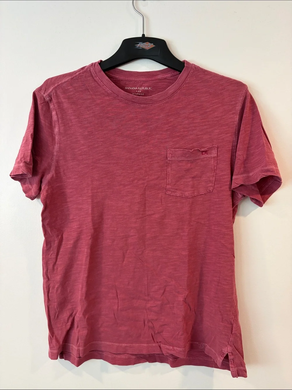 Banana Republic Men's Short Sleeve Pocket Tee in Dusty Berry